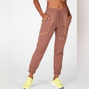 Fabletics Jogger Pants with Yellow Accents